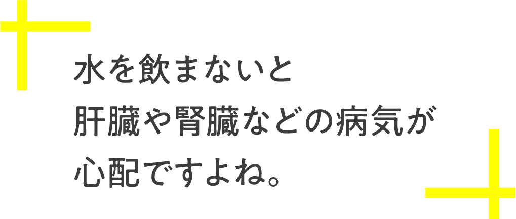 水を飲まないと肝臓や腎臓などの病気が心配ですよね。